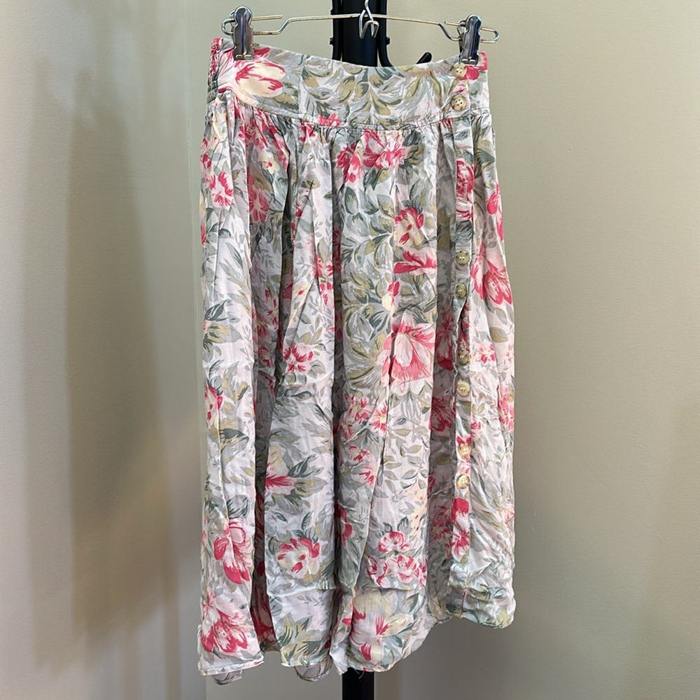 Ecote floral midi skirt